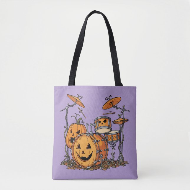 Halloween Pumpkin Drum Set Tygkasse (Framsida)
