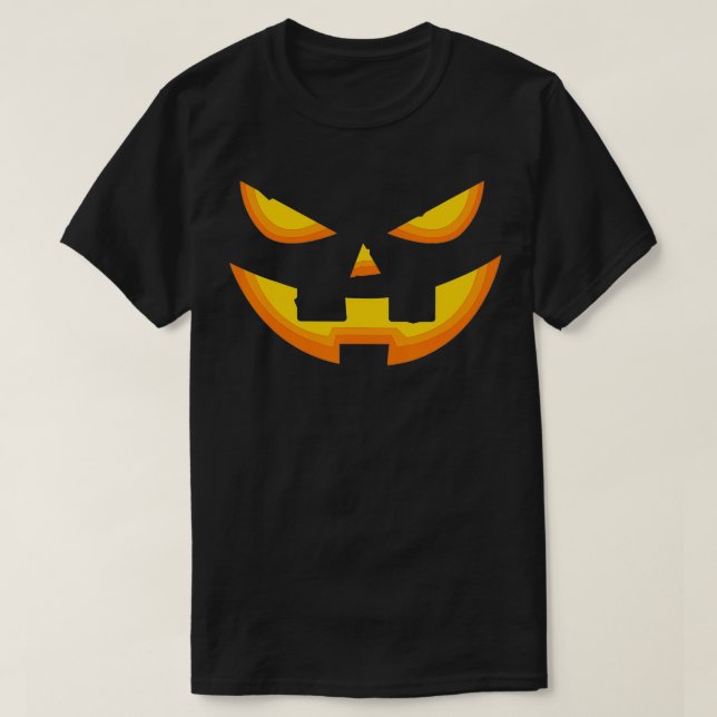Halloween Pumpkin Face Design  T Shirt (Design framsida)