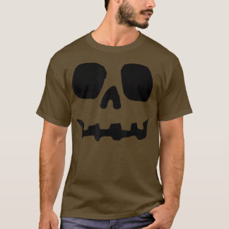 Halloween Pumpkin Face Jack o' lantern Lazy Costum T Shirt