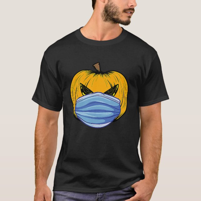 Halloween Pumpkin Face Mask Sinister Evil Jack OLa T Shirt (Framsida)