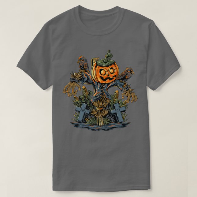 Halloween, Pumpkin Fågelskrämma 4175 T Shirt (Design framsida)