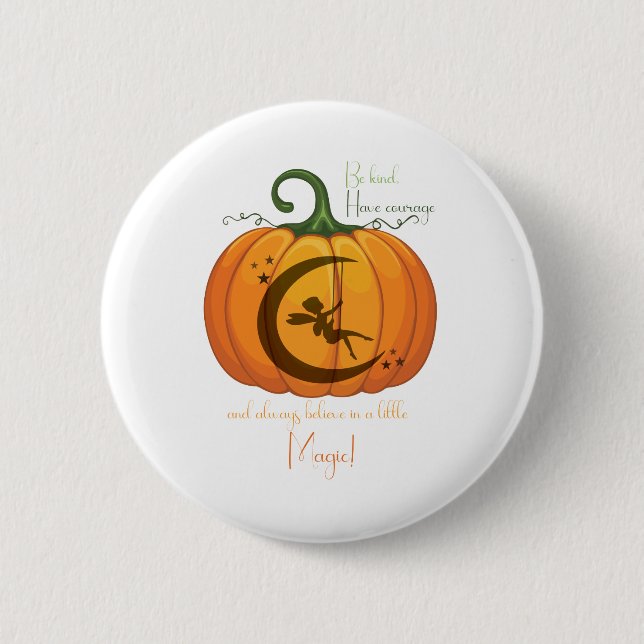 Halloween Pumpkin Fairy-design Knapp (Framsida)