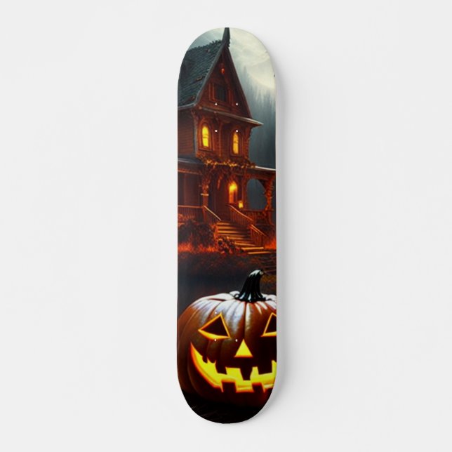 Halloween/Pumpkin/Fall Mini Skateboard Bräda 18,5 Cm (Framsida)
