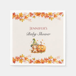 Halloween Pumpkin Fall Thanksgiving Baby Shower Pappersservett