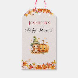 Halloween Pumpkin Fall Thanksgiving Baby Shower Presentetikett