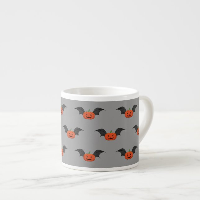 Halloween Pumpkin Fladdermus Espressomugg (Framsida höger)