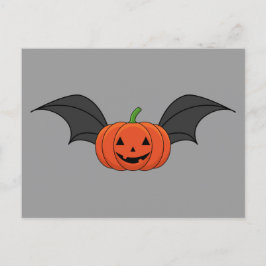 Halloween Pumpkin Fladdermus Helg Vykort