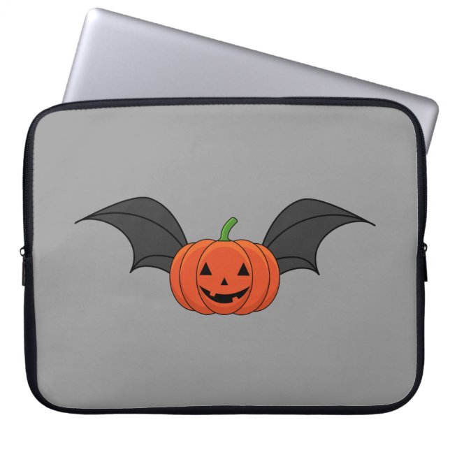 Halloween Pumpkin Fladdermus Laptop Fodral (Framsidan)