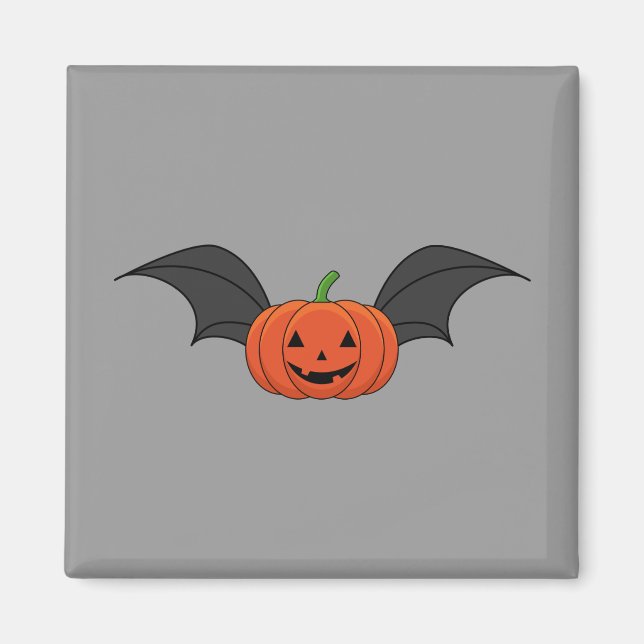 Halloween Pumpkin Fladdermus Magnet (Framsidan)