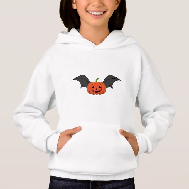Halloween Pumpkin Fladdermus T Shirt (Framsida)