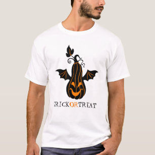 Halloween Pumpkin flammar Fladdermus T Shirt