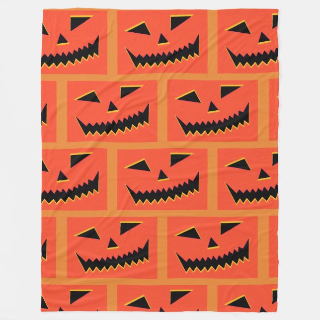 Halloween Pumpkin Fleecefilt (Framsidan)