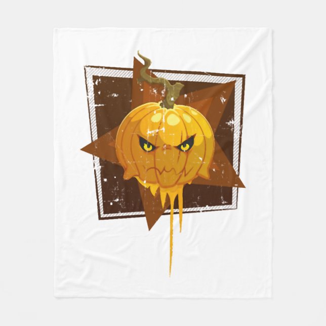 Halloween pumpkin fleecefilt (Framsidan)