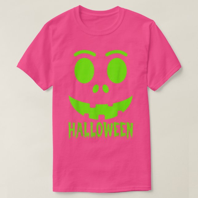Halloween Pumpkin Funny Ansikte Springa Costume Ma T Shirt (Design framsida)