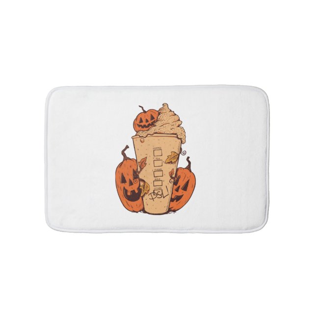 Halloween Pumpkin Funny Halloween Pumpkin Badrumsmatta (Framsidan)