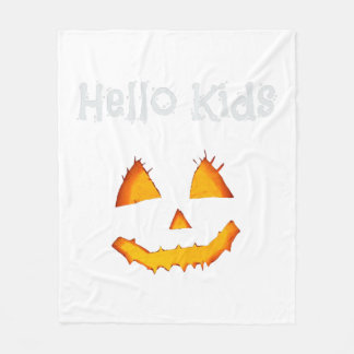 Halloween Pumpkin Funny Hej Kids Fleecefilt