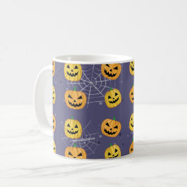 Halloween Pumpkin - Funny Mönster Kaffemugg