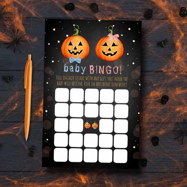 Halloween Pumpkin Gender Reveal Party Bingo (Skapare uppladdad)
