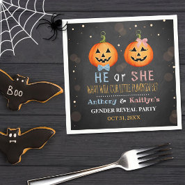 Halloween Pumpkin Gender Reveal Party Pappersservett