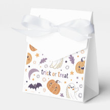 "Halloween Pumpkin Ghost och Fladdermus Favor Box"