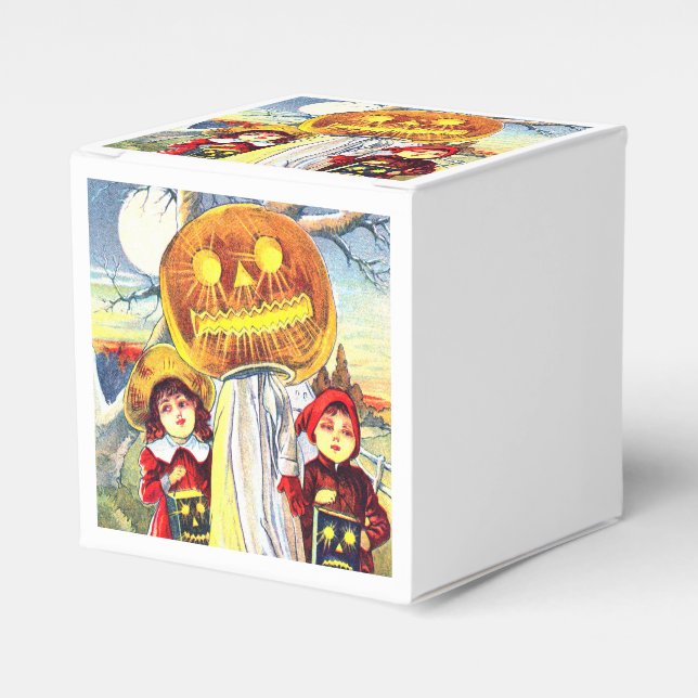 Halloween Pumpkin Ghost Presentaskar (Framsidan Sidan)