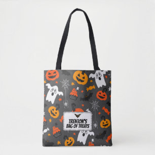 Halloween Pumpkin Ghost Spider Mönster Tygkasse