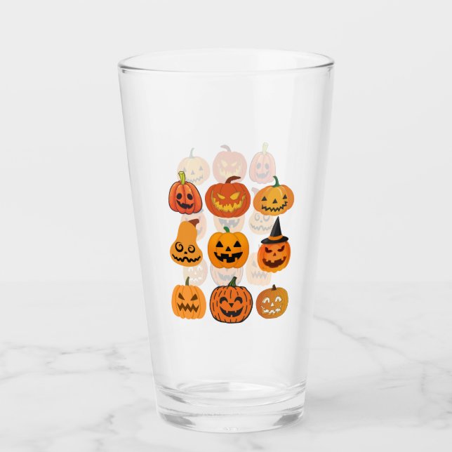 Halloween Pumpkin Glass Kopp (Framsida)