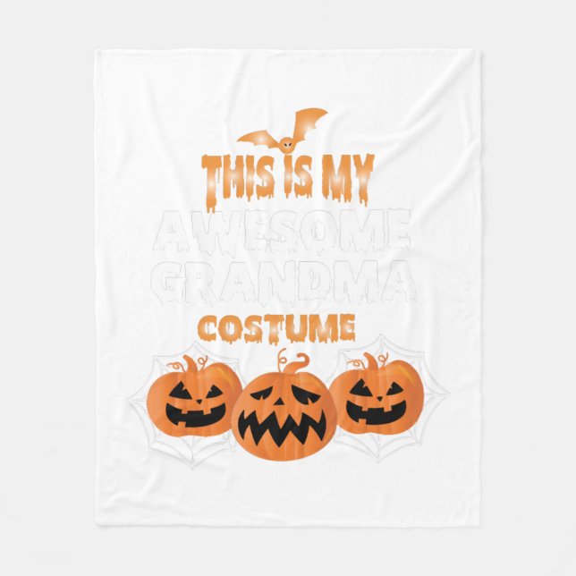 Halloween Pumpkin Grandmor Grandma Fleecefilt (Framsidan)