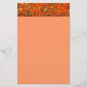 Halloween Pumpkin Gräns Brevpapper