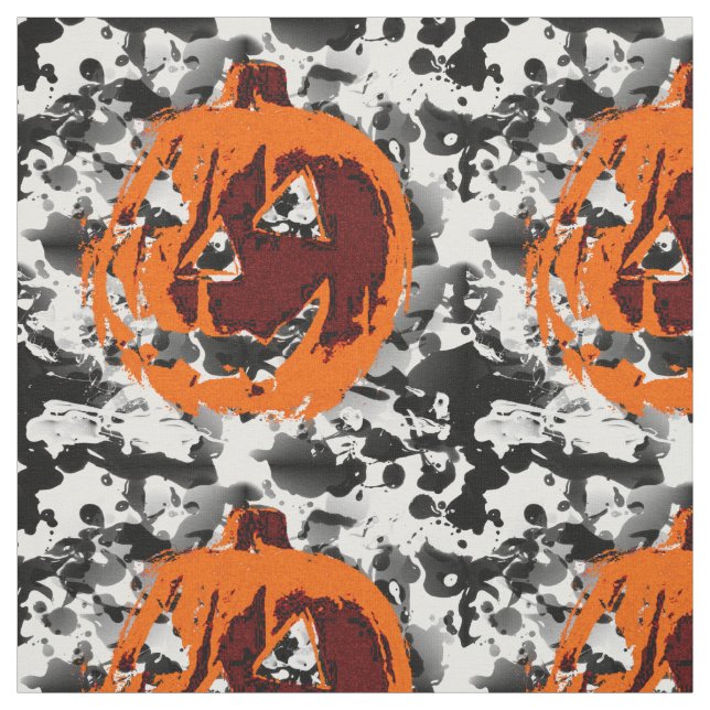 Halloween Pumpkin - grunge stil + dina idéer Tyg (Provkarta)
