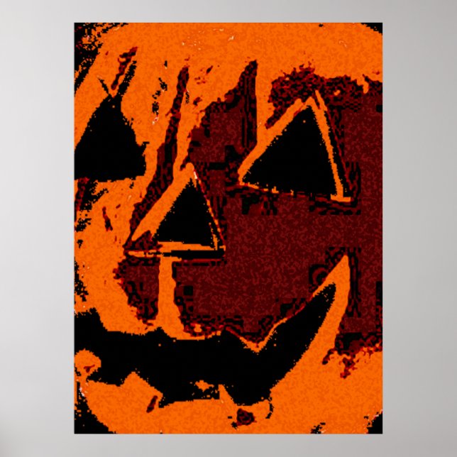 Halloween Pumpkin - grunge style + your ideas Poster (Framsidan)