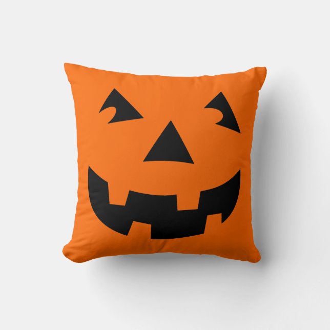 Halloween Pumpkin Head Jack-o-Lantern Kudde (Framsida)