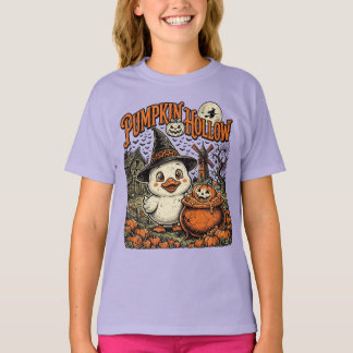 HALLOWEEN Pumpkin Hollow Vintage Häxa Anka 🎃 🦆 T Shirt