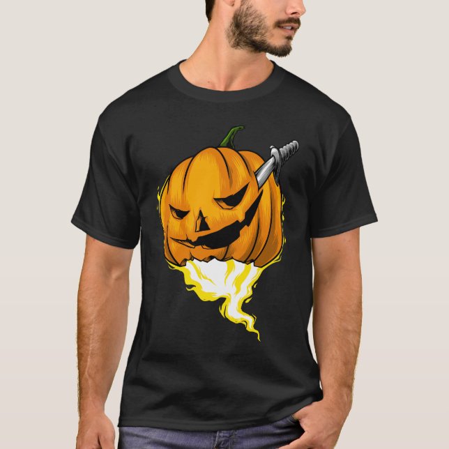 Halloween Pumpkin Horror Graphic T-Shirt (Framsida)