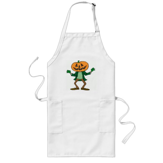 HALLOWEEN PUMPKIN HUAD LÅNGT FÖRKLÄDE (Framsidan)