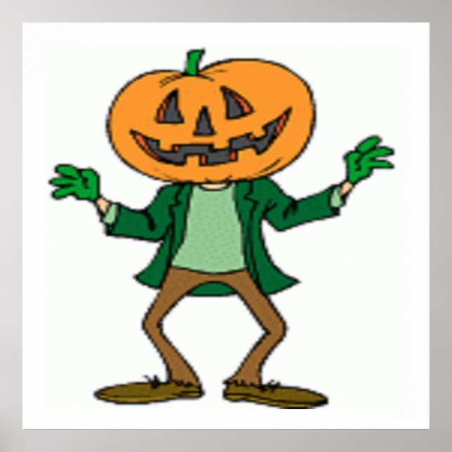HALLOWEEN PUMPKIN HUAD POSTER (Framsidan)