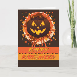 Halloween Pumpkin Humor, Grunge, Menacing-utseende Kort