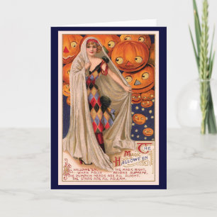 Halloween Pumpkin-huvudenskort Kort