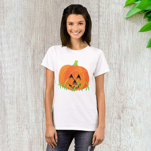 Halloween Pumpkin i gräs T Shirt