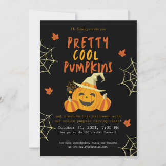 Halloween Pumpkin-inbjudan Inbjudningar