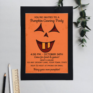 Halloween Pumpkin-inbjudan Inbjudningar