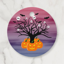 Halloween Pumpkin Jack o’ Lantern Dead Träd Gåvor Etiketter