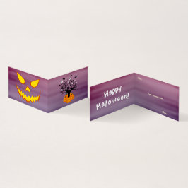 Halloween Pumpkin Jack o’ Lantern Dead Träd Kort