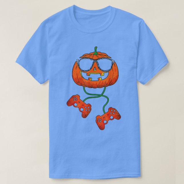 Halloween Pumpkin Jack o lantern Halloween Gamer B T Shirt (Design framsida)