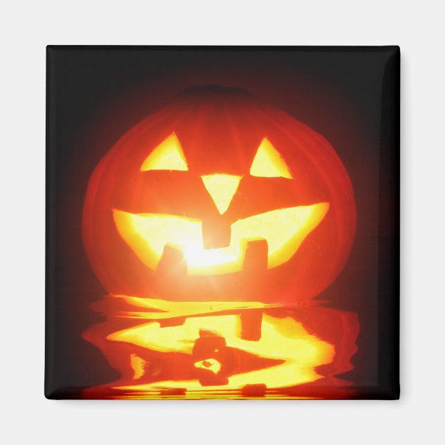 halloween pumpkin-jack-o-lantern magnet (Framsidan)