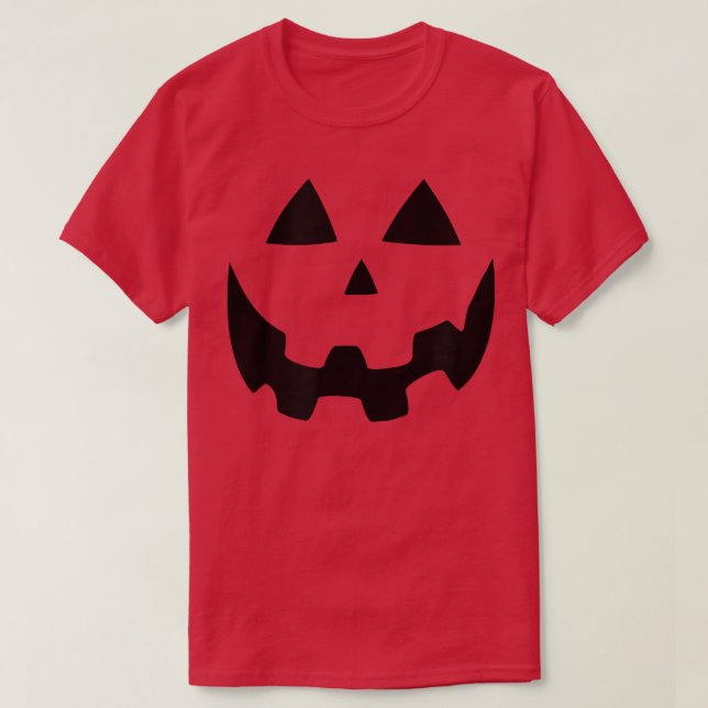 Halloween Pumpkin Jack o lantern Orange T Shirt (Design framsida)