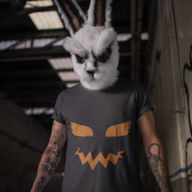 Halloween Pumpkin Jack o lantern Scary Ansikte T-shirt (Skapare uppladdad)