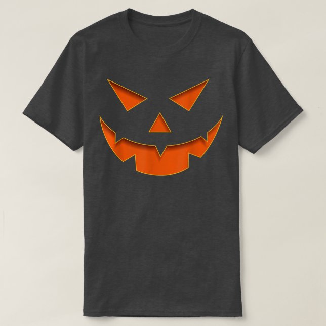 Halloween Pumpkin Jack o lantern Scary Costume T Shirt (Design framsida)