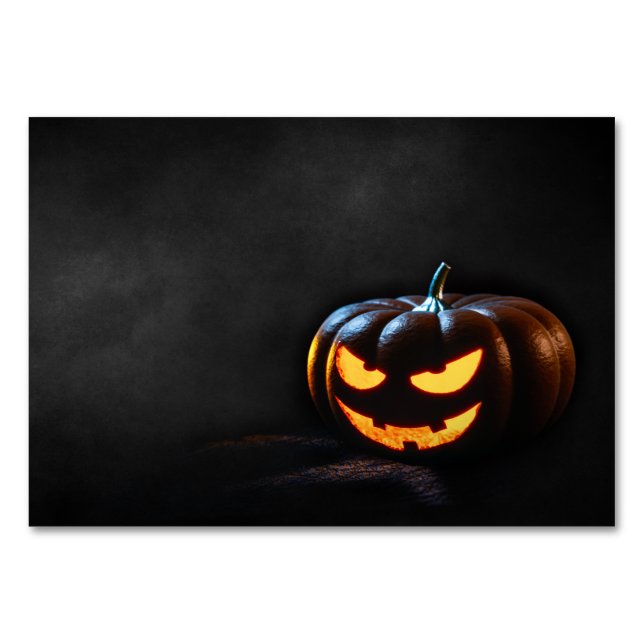 Halloween Pumpkin Jack-O-Lantern Spooky Bordsnummer (Framsidan)