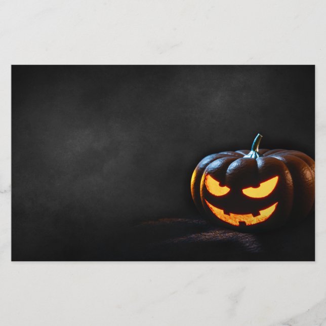 Halloween Pumpkin Jack-O-Lantern Spooky Brevpapper (Framsida)